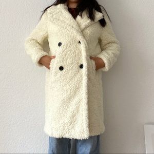 furcoat fauxfur coat Abercrombie sherpa jacket